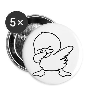 duck dabbing - Buttons klein 25 mm (5er Pack) - Weiß - Vorne
