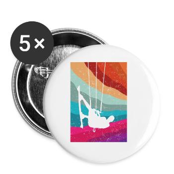 Kitesurfing - Buttons small 1''/25 mm (5-pack) - white - Front
