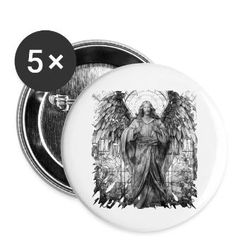 Jésus Bible Religion Chrétienne Croix Chrétienne Chrétienne - Lot de 5 petits badges (25 mm) - blanc - Devant