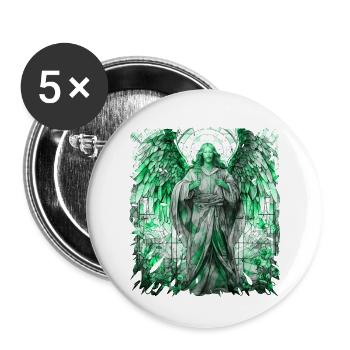 Jésus Bible Religion Chrétienne Croix Chrétienne Chrétienne - Lot de 5 petits badges (25 mm) - blanc - Devant