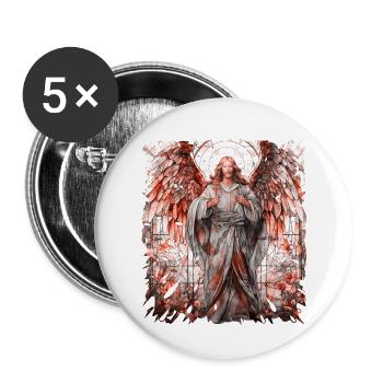 Jésus Bible Religion Chrétienne Croix Chrétienne Chrétienne - Lot de 5 petits badges (25 mm) - blanc - Devant