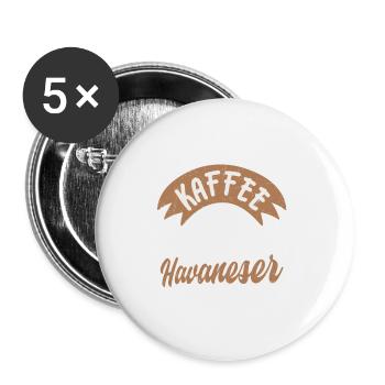 S’il vous plaît ne vous adressez qu’à la maîtresse des chiens bichons havanais H - Lot de 5 petits badges (25 mm) - blanc - Devant