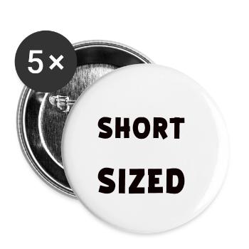 Unique stature "I'm not short, I have - Buttons small 1''/25 mm (5-pack) - white - Front