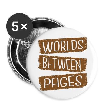 Contemporary Literature Happy Escaping Routine - Buttons small 1''/25 mm (5-pack) - white - Front