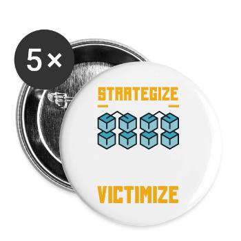 Cryptocurrency Rewards Gaming Blockchain Gamer - Buttons klein 25 mm (5er Pack) - Weiß - Vorne