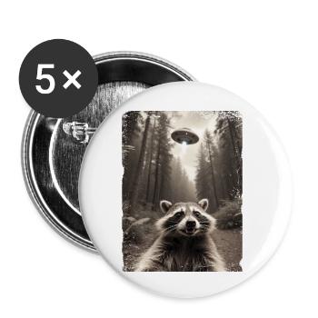 Drôle De Raton Laverrin Selfie Vaisseau Spatial Alien - Lot de 5 petits badges (25 mm) - blanc - Devant