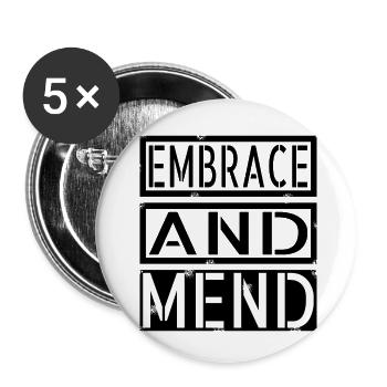 healing holistic healing self-healing sayings - Buttons small 1''/25 mm (5-pack) - white - Front
