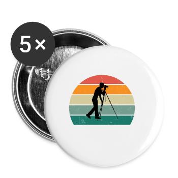 World's Okayest Photographer - Buttons klein 25 mm (5er Pack) - Weiß - Vorne