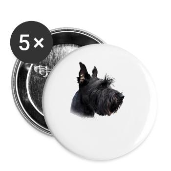 Scottish Terrier Mom - Buttons small 1''/25 mm (5-pack) - white - Front