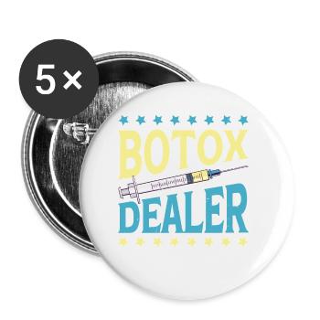 Botox Dealer 11 - Buttons small 1''/25 mm (5-pack) - white - Front