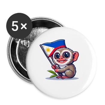 Philippinischer Stolz - Buttons klein 25 mm (5er Pack) - Weiß - Vorne