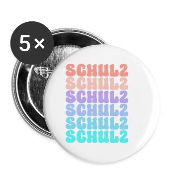 Membre du groupe de la famille Schulz - Lot de 5 petits badges (25 mm) - blanc - Devant