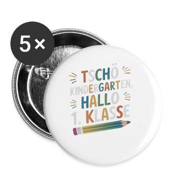 1st class I'm coming - Buttons small 1''/25 mm (5-pack) - white - Front