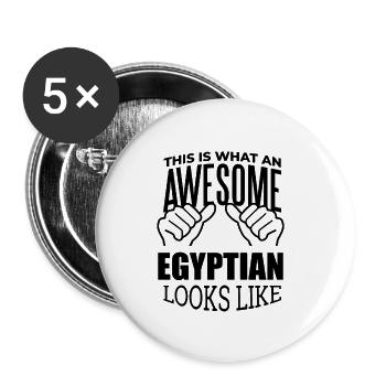 Ägypten - Buttons klein 25 mm (5er Pack) - Weiß - Vorne
