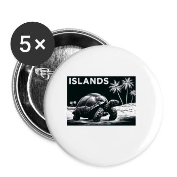 Galapagos Islands - Buttons klein 25 mm (5er Pack) - Weiß - Vorne