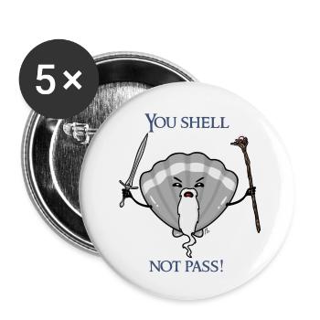 Shell Not Pass - Buttons klein 25 mm (5er Pack) - Weiß - Vorne