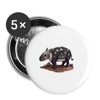 Cute Mountain Tapir Illustration - Adorable Animal - Buttons small 1''/25 mm (5-pack) - white - Front
