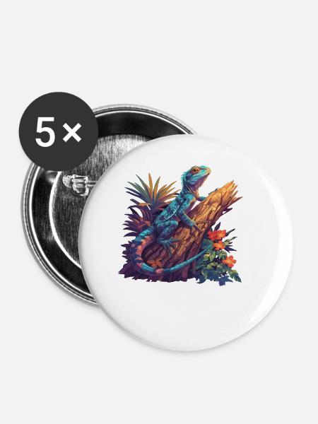 Agamen Agame - Buttons klein 25 mm (5er Pack) - Weiß