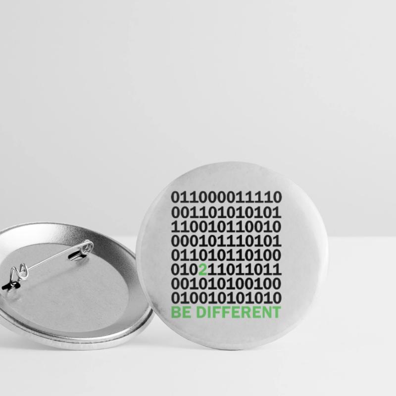 Cadeau Be Different Binary Code Nerd Lot de 5 petits badges (25 mm)