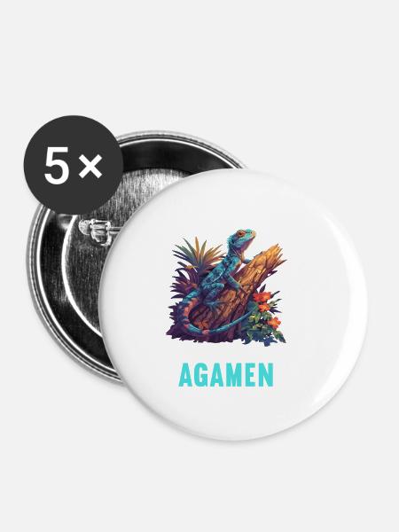 Agamen Agame - Buttons klein 25 mm (5er Pack) - Weiß