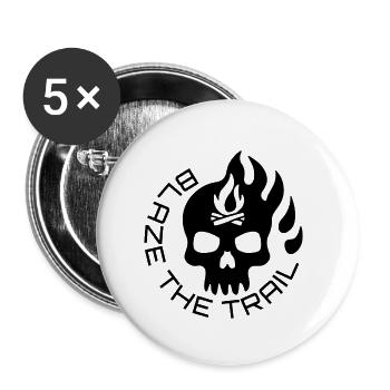 BLAZE THE TRAIL - Buttons small 1''/25 mm (5-pack) - white - Front