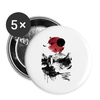 Penguin - Buttons small 1''/25 mm (5-pack) - white - Front