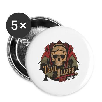 TRAIL BLAZER - Buttons small 1''/25 mm (5-pack) - white - Front