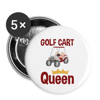 Golf Cart Queen 2 - Buttons small 1''/25 mm (5-pack) - white - Front