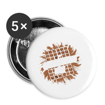SCHOKOLADENRIEGEL - Buttons klein 25 mm (5er Pack) - Weiß - Vorne