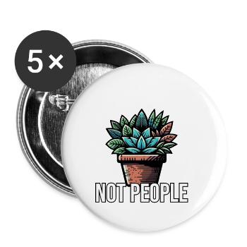 Plants Not People - Buttons klein 25 mm (5er Pack) - Weiß - Vorne