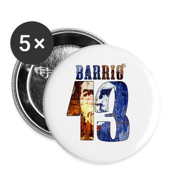 Barrio 13 in South Marseille #1 - Buttons small 1''/25 mm (5-pack) - white - Front