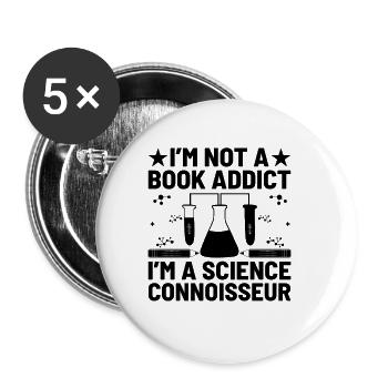Naturwissenschaftliches Lehramt Lehramt Biologie Chemie P - Buttons klein 25 mm (5er Pack) - Weiß - Vorne