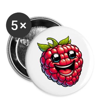 Himbeeren Himbeeren - Buttons klein 25 mm (5er Pack) - Weiß - Vorne
