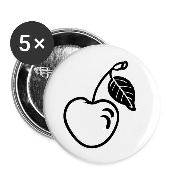 cherry - Buttons small 1''/25 mm (5-pack) - white - Front