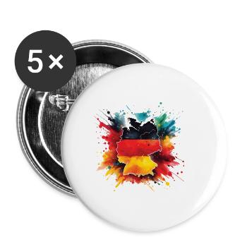 Flag Germany Flag for Sport Fan - Buttons small 1''/25 mm (5-pack) - white - Front