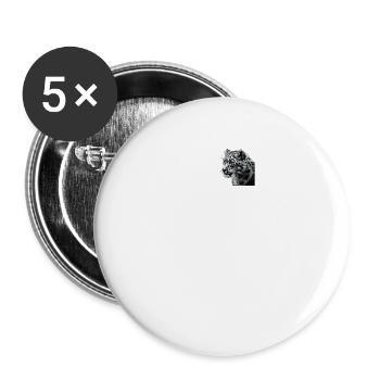 Snow Leopard Schneeleoparden Schneeleopard - Buttons small 1''/25 mm (5-pack) - white - Front