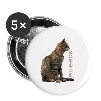 Pixie bob - Buttons small 1''/25 mm (5-pack) - white - Front