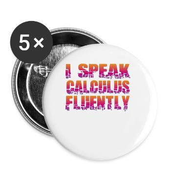 Mathematics Saying - Buttons small 1''/25 mm (5-pack) - white - Front