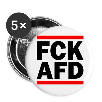 Fuck afd - Buttons small 1''/25 mm (5-pack) - white - Front