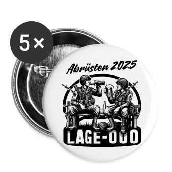 Désarmement des forces armées - Lot de 5 petits badges (25 mm) - blanc - Devant