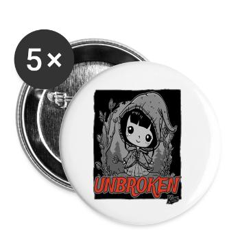 Tore Jacket Girls : ininterrompu - Lot de 5 petits badges (25 mm) - blanc - Devant