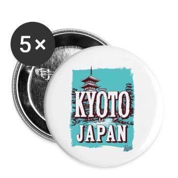 Kyoto Japan: Tradition meets trend - Buttons small 1''/25 mm (5-pack) - white - Front