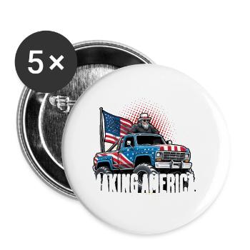 America suffocating since 1776 July 4 - Buttons small 1''/25 mm (5-pack) - white - Front