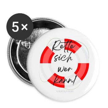 Save yourself if you can - Buttons small 1''/25 mm (5-pack) - white - Front