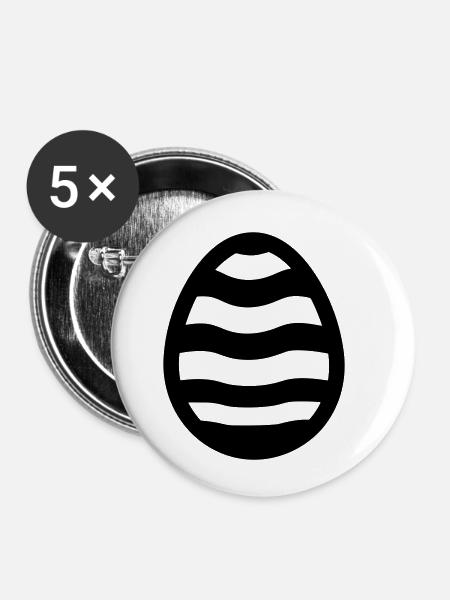 Ei - Buttons klein 25 mm (5er Pack) - Weiß