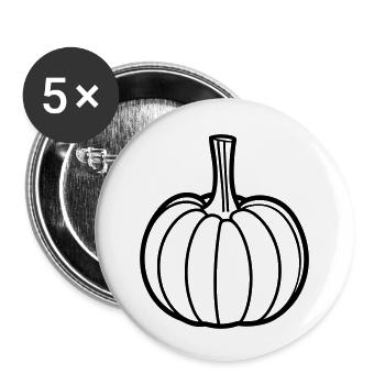 pumpkin - Buttons small 1''/25 mm (5-pack) - white - Front