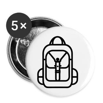 Backpack - Buttons small 1''/25 mm (5-pack) - white - Front