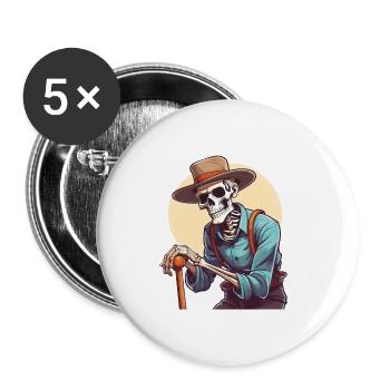 PENSIONER BONES - Buttons small 1''/25 mm (5-pack) - white - Front