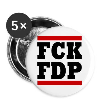 Fck fdp - Lot de 5 petits badges (25 mm) - blanc - Devant