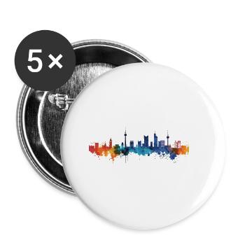 Neuss - Buttons klein 25 mm (5er Pack) - Weiß - Vorne